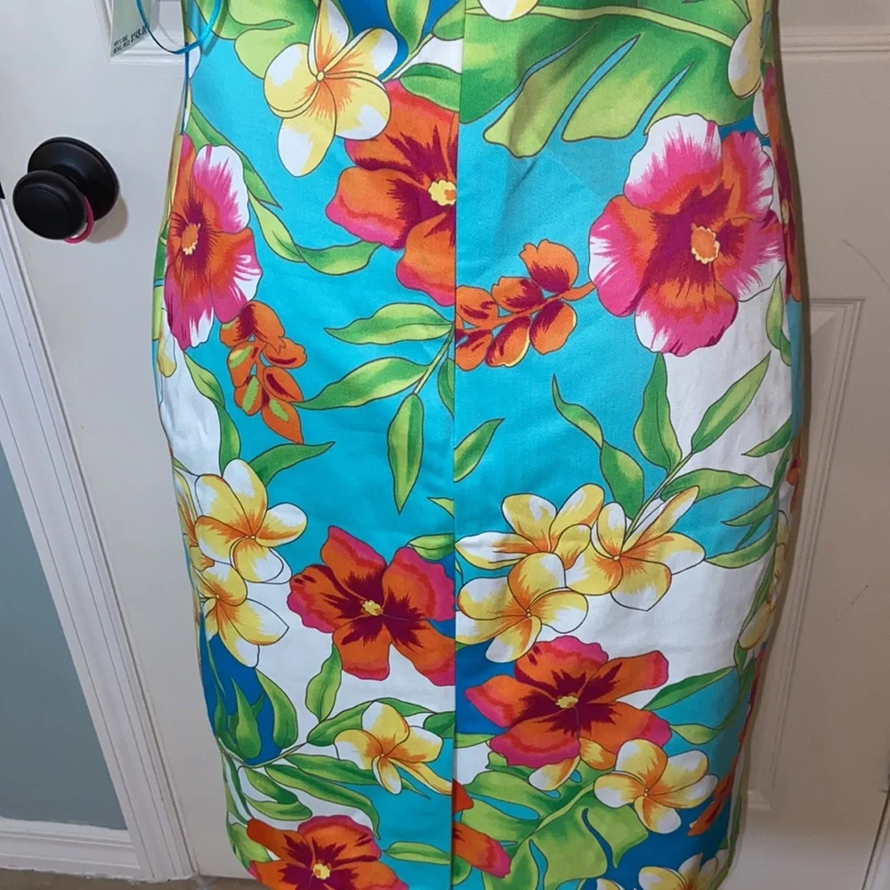 Nwt Ralph Lauren Floral Hibiscus Halter sun Dress - Picture 8 of 9